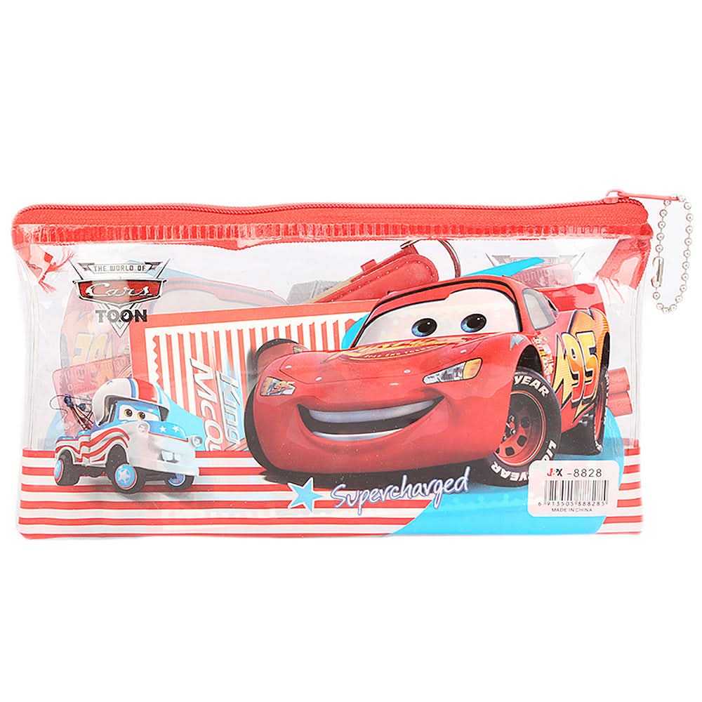 Kids Stationery 7 Pcs Set - Red, Kids, Pencil Boxes And Stationery Sets, Chase Value, Chase Value
