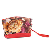 Women's Flower Printed Pouch - Red, Women, Bags, Chase Value, Chase Value