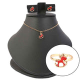 Girls Locket Set - Red, Kids, Jewellery Sets, Chase Value, Chase Value