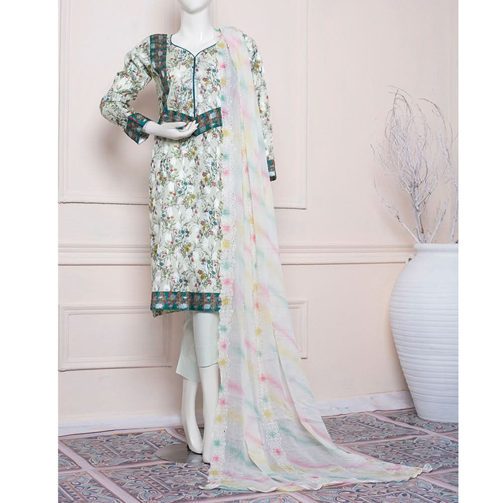 RA RIM JHIM Jacquard Broshia Lawn 3 Pcs Un-Stitched Suit - 5, Women, 3Pcs Shalwar Suit, Rana Arts, Chase Value
