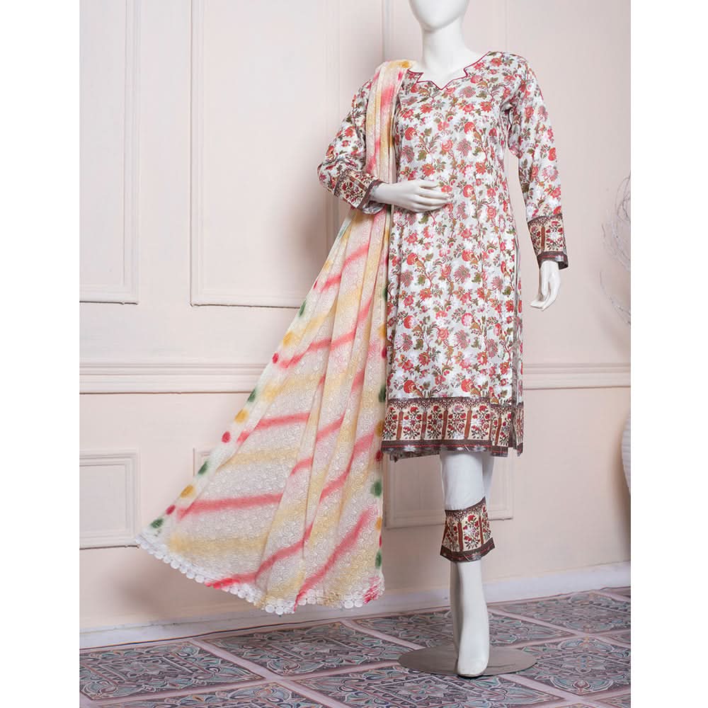 RA RIM JHIM Jacquard Broshia Lawn 3 Pcs Un-Stitched Suit - 6, Women, 3Pcs Shalwar Suit, Rana Arts, Chase Value