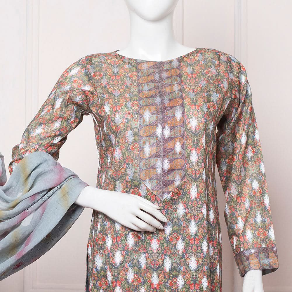 RA RIM JHIM Jacquard Broshia Lawn 3 Pcs Un-Stitched Suit - 7, Women, 3Pcs Shalwar Suit, Rana Arts, Chase Value