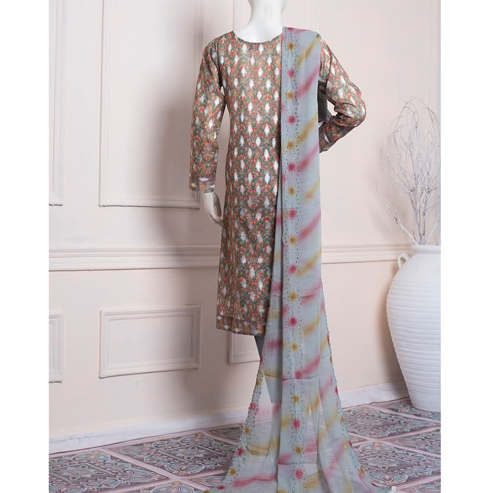 RA RIM JHIM Jacquard Broshia Lawn 3 Pcs Un-Stitched Suit - 7, Women, 3Pcs Shalwar Suit, Rana Arts, Chase Value