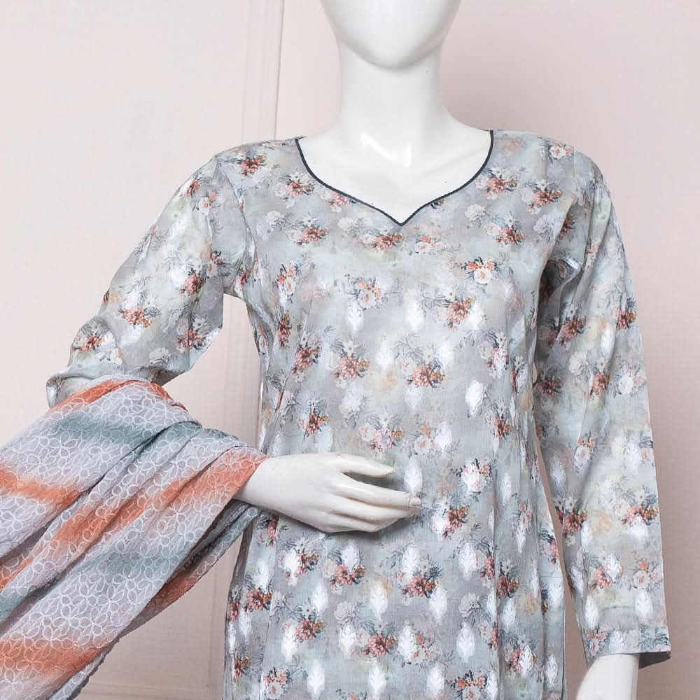 RA RIM JHIM Jacquard Broshia Lawn 3 Pcs Un-Stitched Suit - 8, Women, 3Pcs Shalwar Suit, Rana Arts, Chase Value