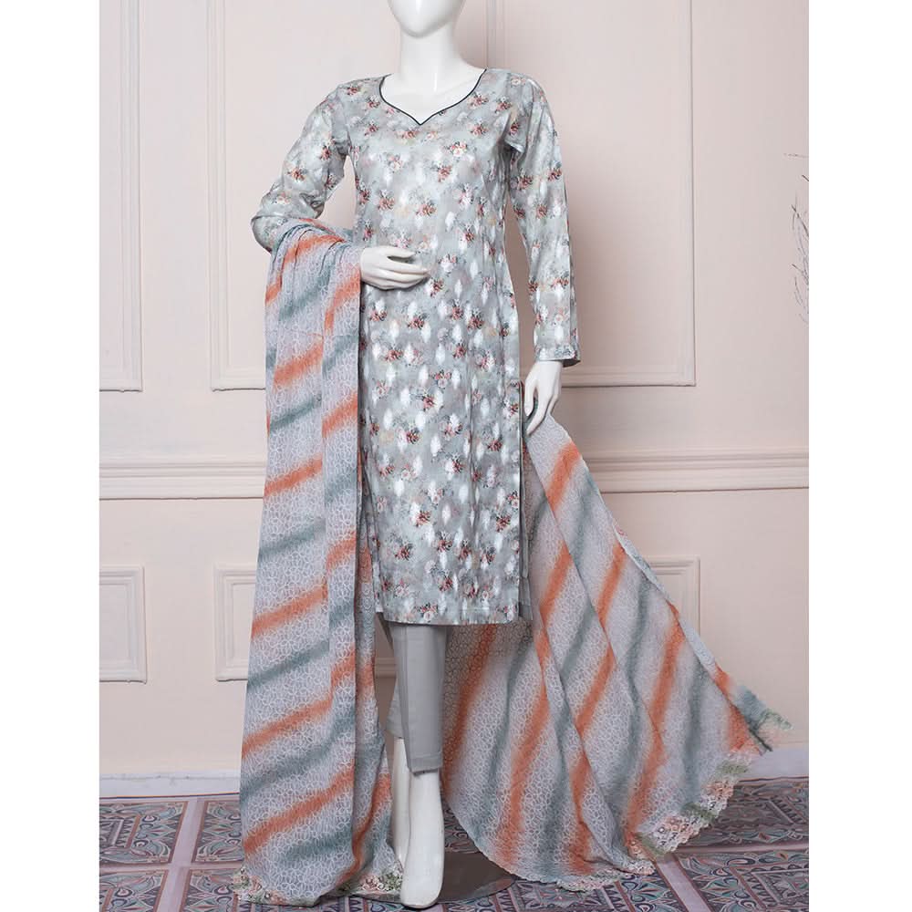 RA RIM JHIM Jacquard Broshia Lawn 3 Pcs Un-Stitched Suit - 8, Women, 3Pcs Shalwar Suit, Rana Arts, Chase Value