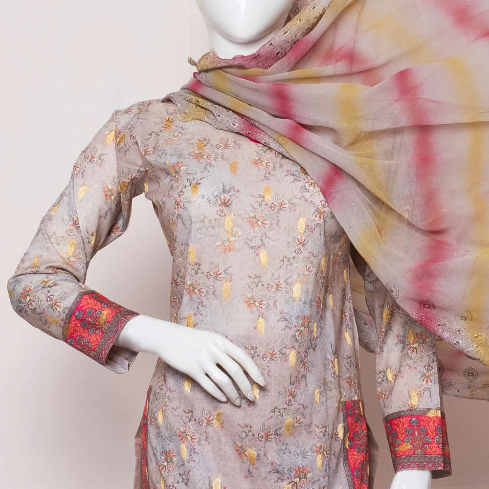 RA RIM JHIM Jacquard Broshia Lawn 3 Pcs Un-Stitched Suit - 9, Women, 3Pcs Shalwar Suit, Rana Arts, Chase Value