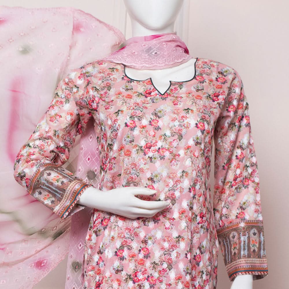 RA RIM JHIM Jacquard Broshia Lawn 3 Pcs Un-Stitched Suit - 10, Women, 3Pcs Shalwar Suit, Rana Arts, Chase Value