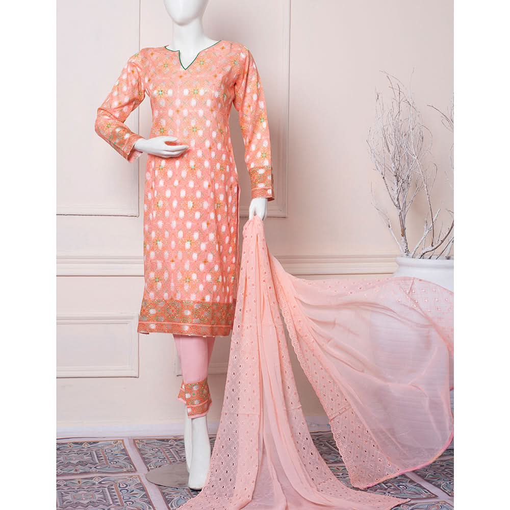 RA RIM JHIM Jacquard Broshia Lawn 3 Pcs Un-Stitched Suit - 1, Women, 3Pcs Shalwar Suit, Rana Arts, Chase Value