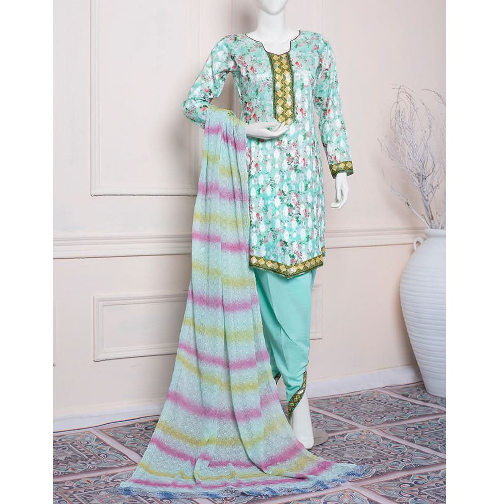 RA RIM JHIM Jacquard Broshia Lawn 3 Pcs Un-Stitched Suit - 2, Women, 3Pcs Shalwar Suit, Rana Arts, Chase Value