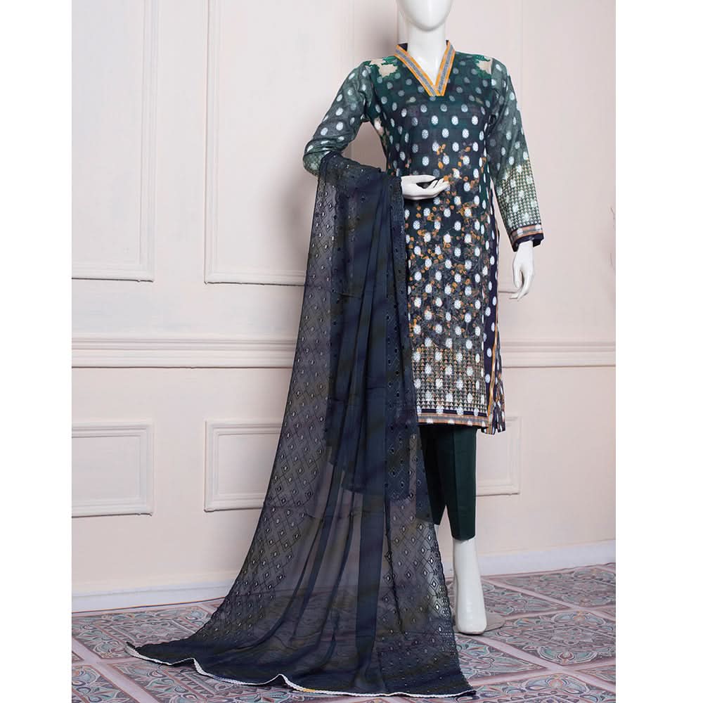RA RIM JHIM Jacquard Broshia Lawn 3 Pcs Un-Stitched Suit - 4, Women, 3Pcs Shalwar Suit, Rana Arts, Chase Value