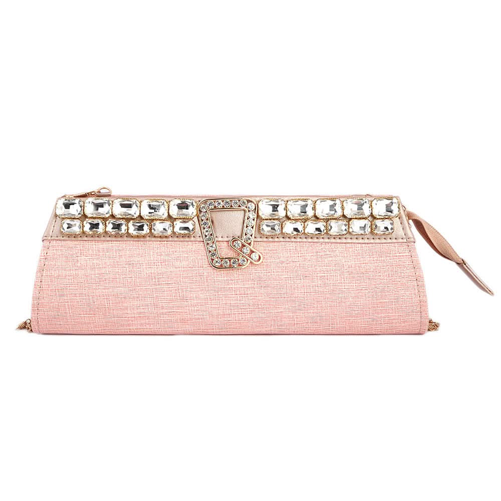 Women's Bridal Clutch (Rj-2) - Peach, Women, Clutches, Chase Value, Chase Value