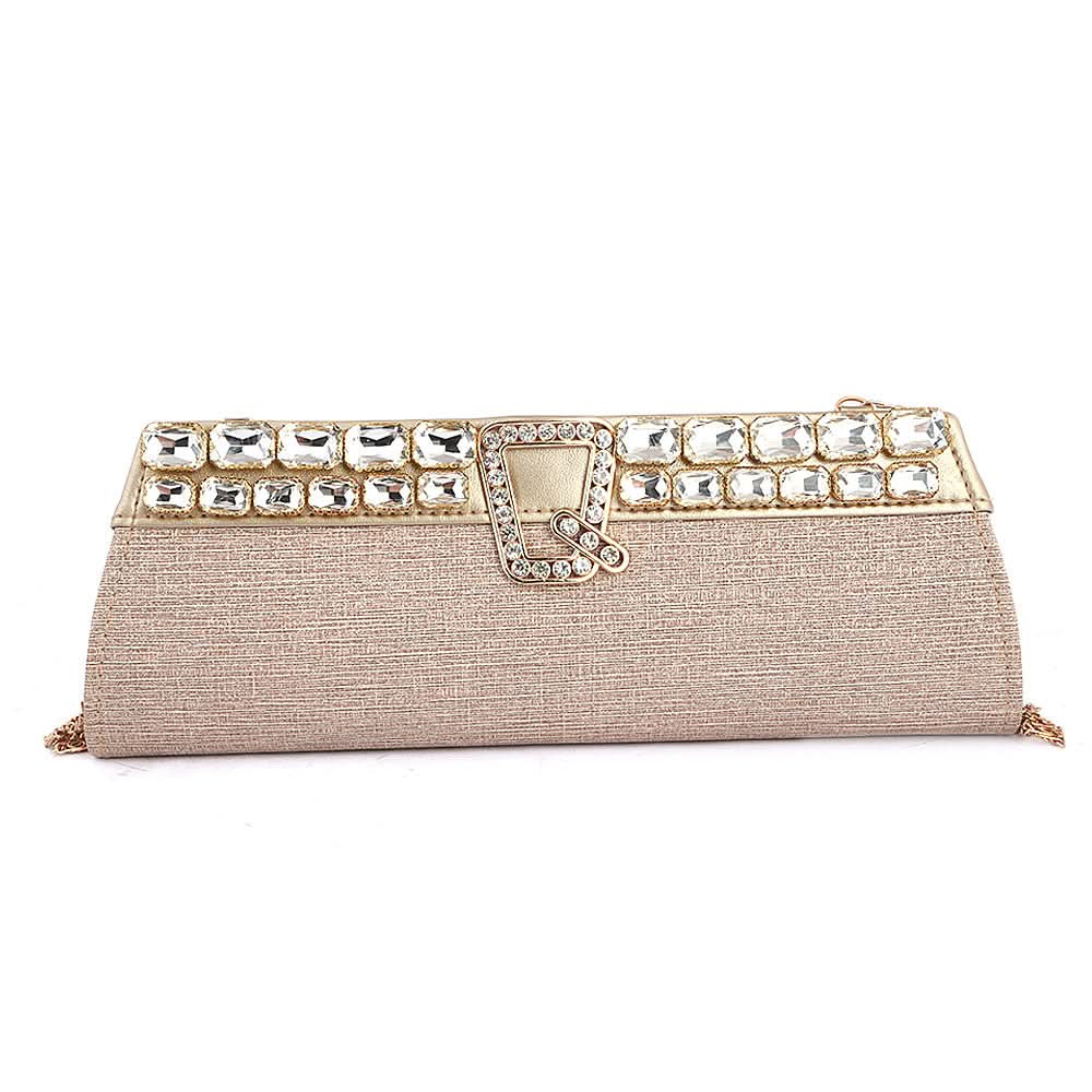 Women's Bridal Clutch (Rj-2) - Beige, Women, Clutches, Chase Value, Chase Value