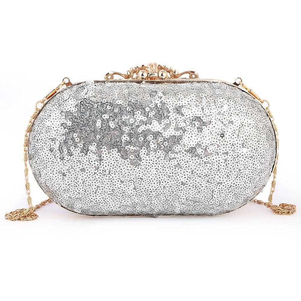 Women's Bridal Clutch (Rj-4) - Silver, Women, Clutches, Chase Value, Chase Value