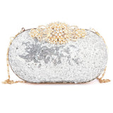Women's Bridal Clutch (Rj-4) - Silver, Women, Clutches, Chase Value, Chase Value