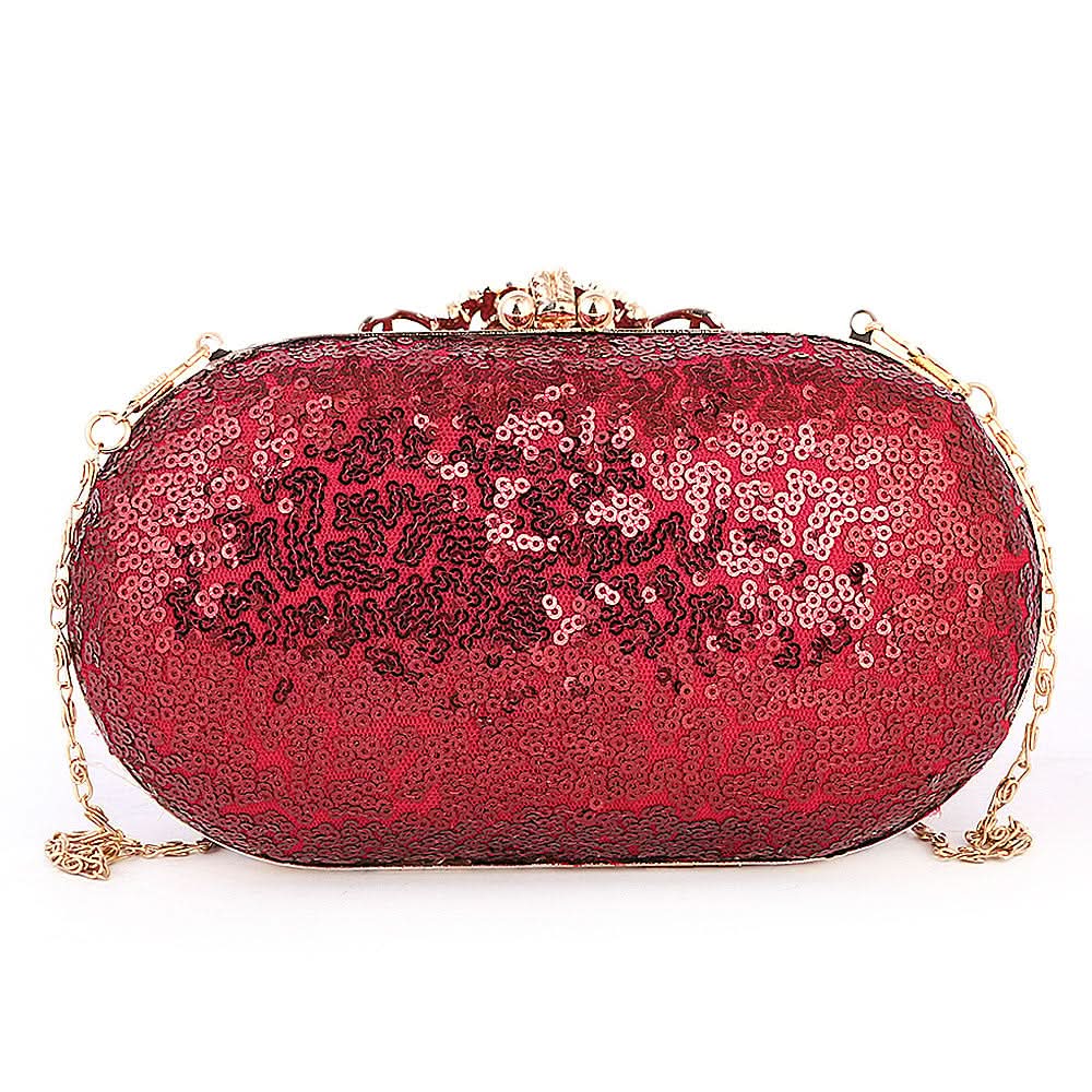 Women's Bridal Clutch (Rj-4) - Maroon, Women, Clutches, Chase Value, Chase Value