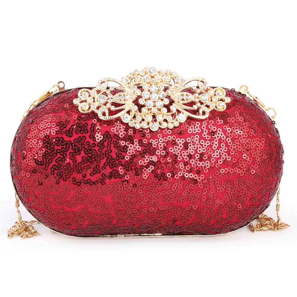 Women's Bridal Clutch (Rj-4) - Maroon, Women, Clutches, Chase Value, Chase Value