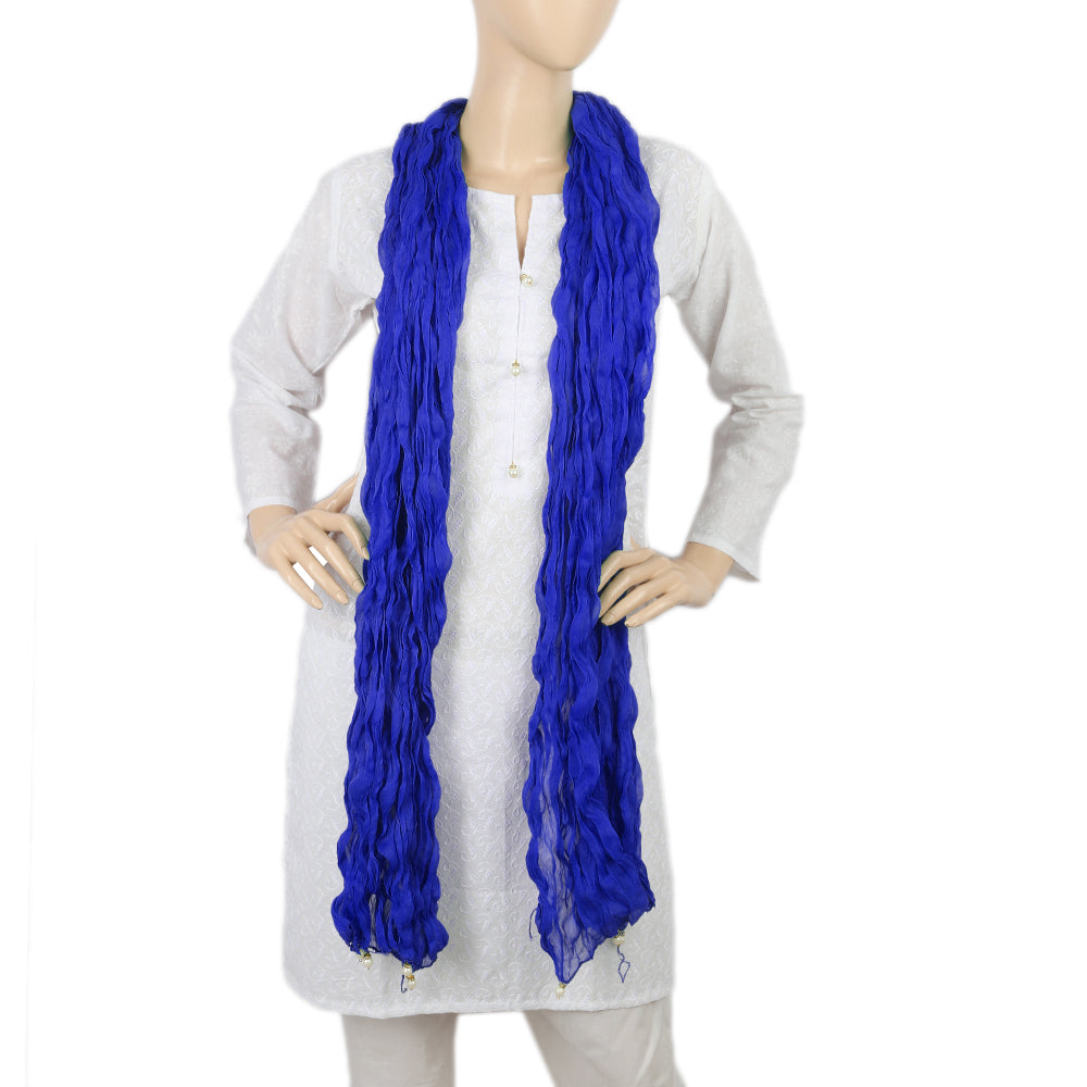 Women's Korkore Chiffon Dupatta - Royal Blue, Women, Dupatta, Chase Value, Chase Value