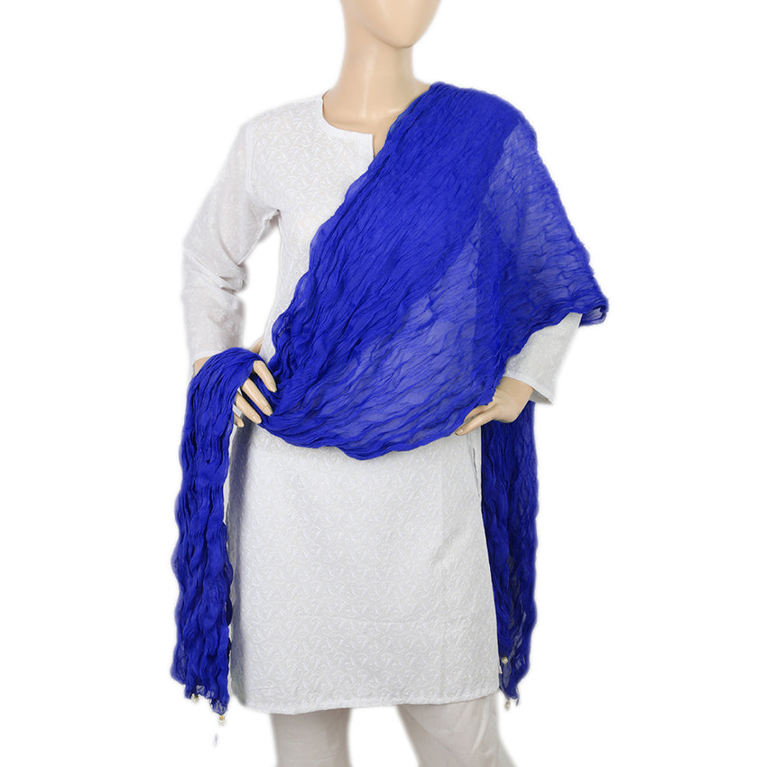 Women's Korkore Chiffon Dupatta - Royal Blue, Women, Dupatta, Chase Value, Chase Value