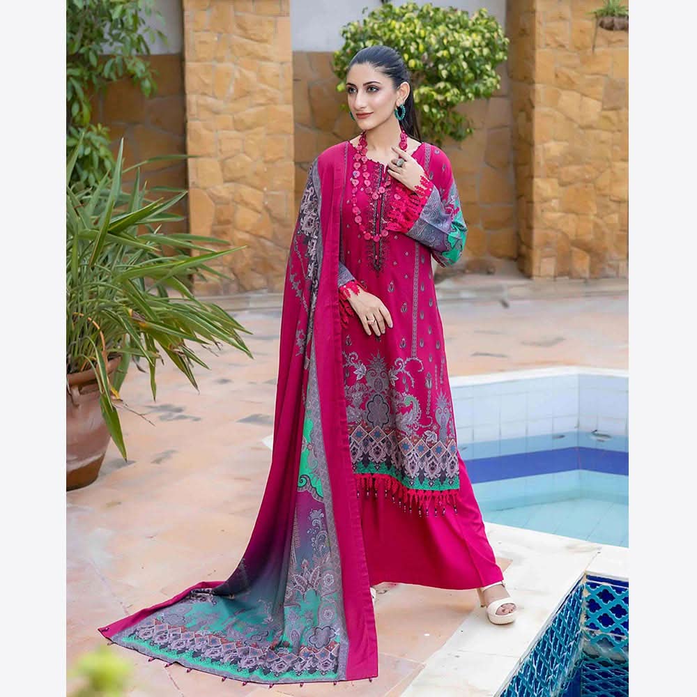 Schick Rung Embroidered Unstitched 3Pcs Suit - 06, Women, 3Pcs Shalwar Suit, Schick Creation, Chase Value