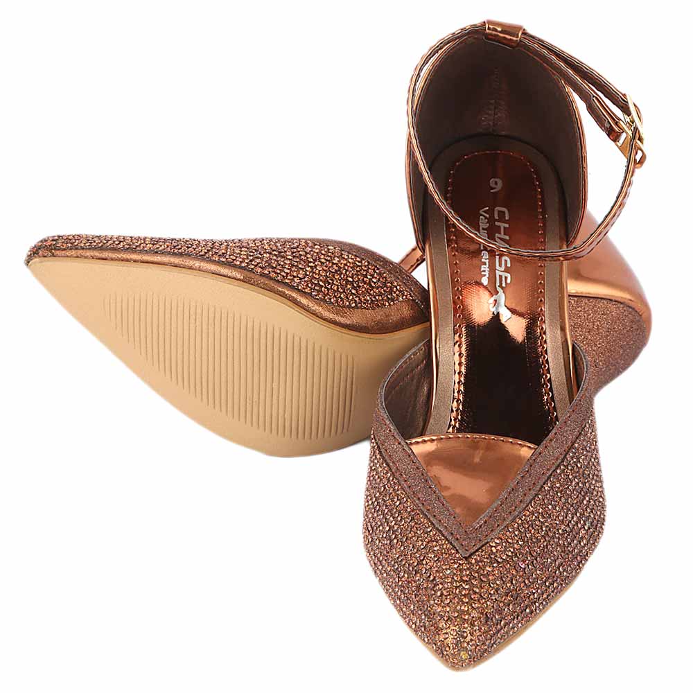 Women's Fancy Heel - Brown (S 203), Women, Heels, Chase Value, Chase Value