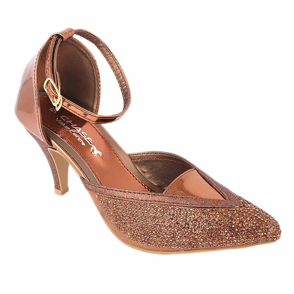 Women's Fancy Heel - Brown (S 203), Women, Heels, Chase Value, Chase Value