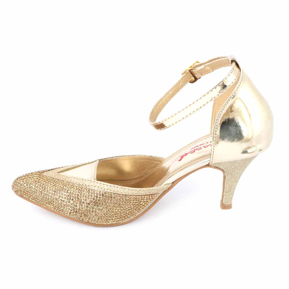 Women's Fancy Heel - Golden (S 203), Women, Heels, Chase Value, Chase Value