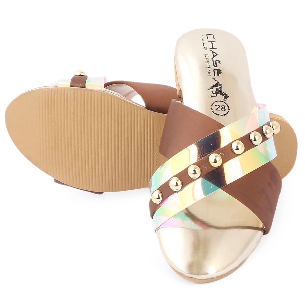 Girls Slipper (S251) - Brown, Kids, Girls Slippers, Chase Value, Chase Value