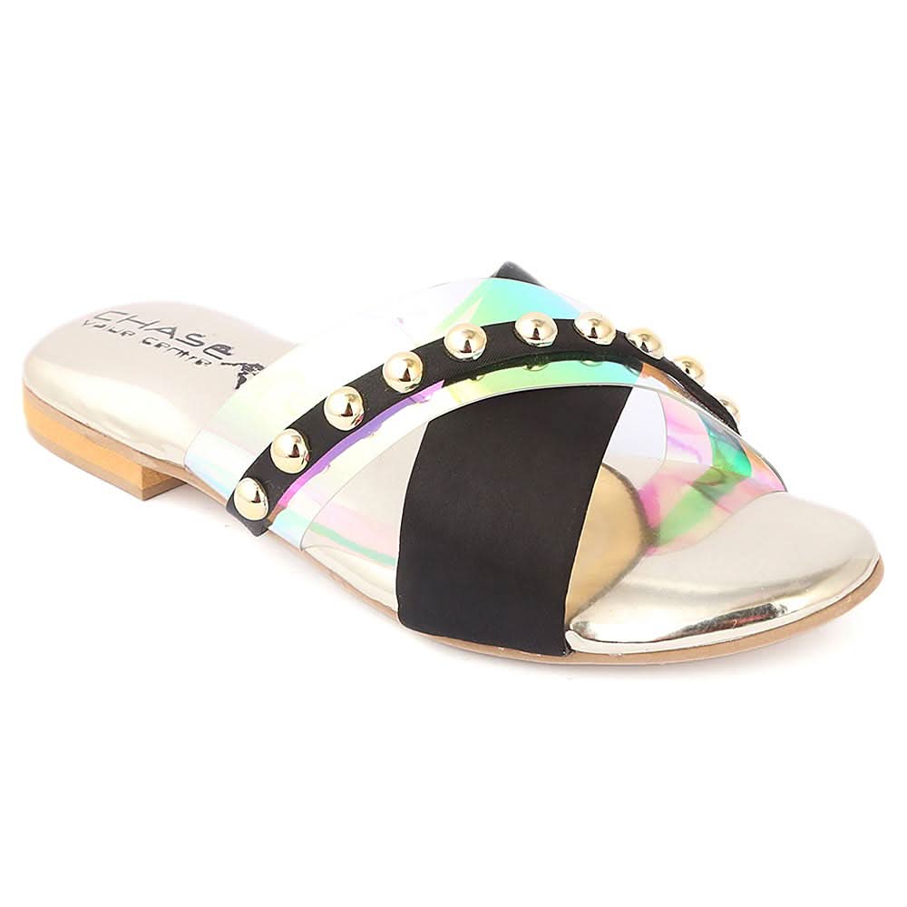 Girls Slipper (S-251) - Black, Kids, Girls Slippers, Chase Value, Chase Value