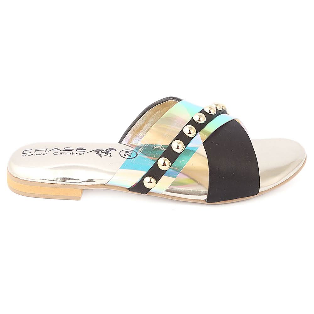 Girls Slipper (S-251) - Black, Kids, Girls Slippers, Chase Value, Chase Value