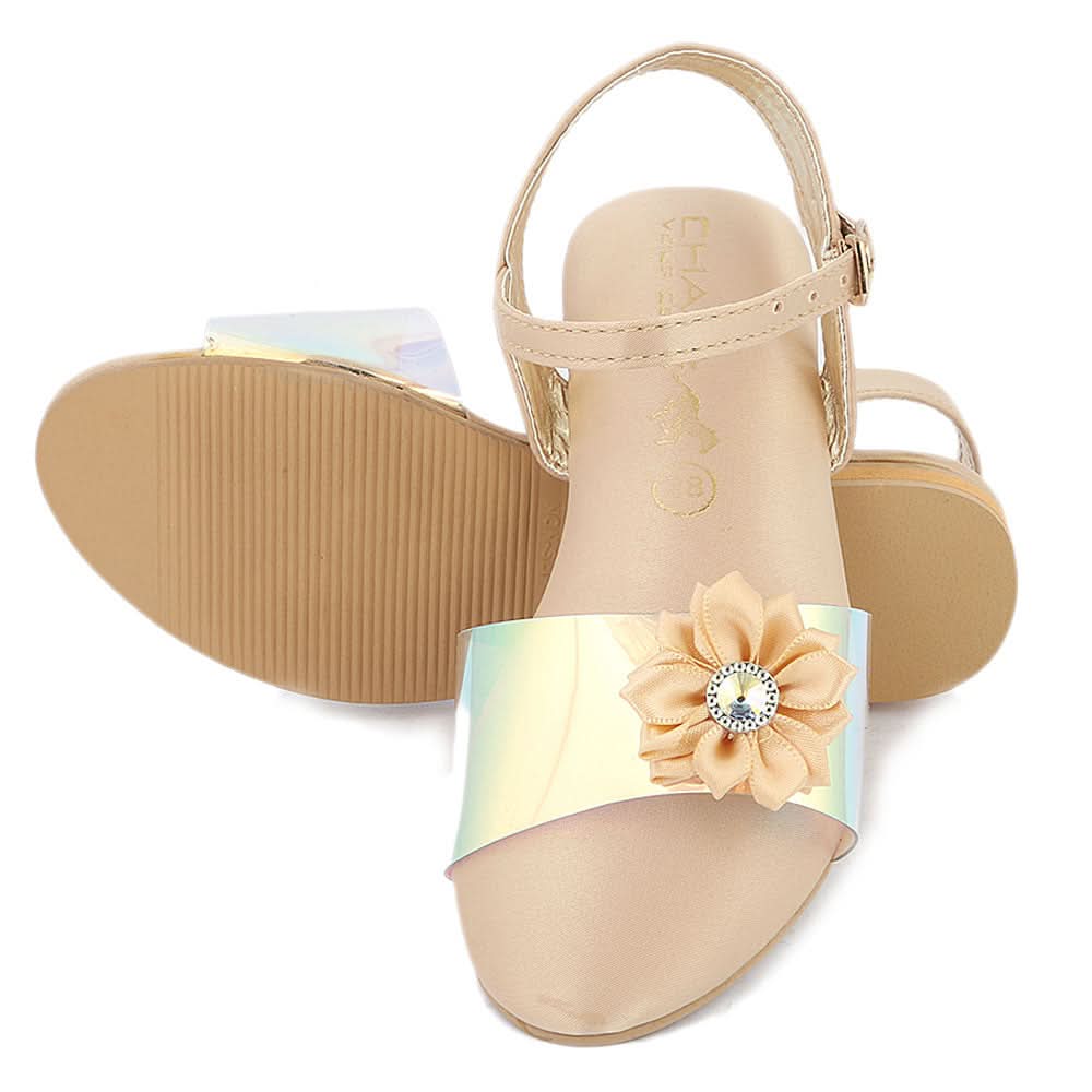 Girls Fancy Sandal (S-253) - Fawn, Kids, Girls Sandals, Chase Value, Chase Value