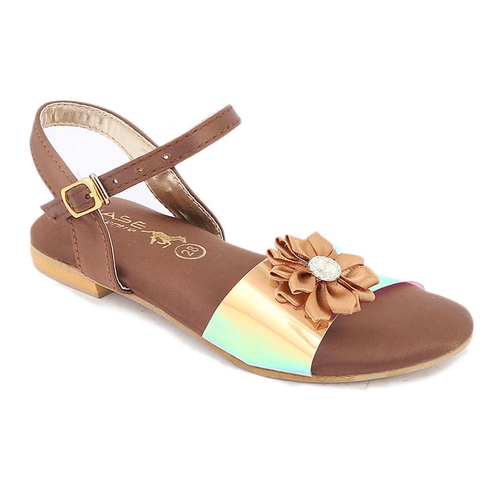 Girls Fancy Sandal (S-253) - Brown, Kids, Girls Sandals, Chase Value, Chase Value