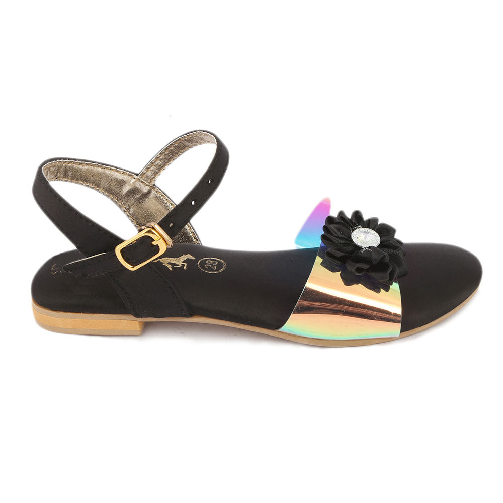 Girls Fancy Sandal (S-253) - Black, Kids, Girls Sandals, Chase Value, Chase Value