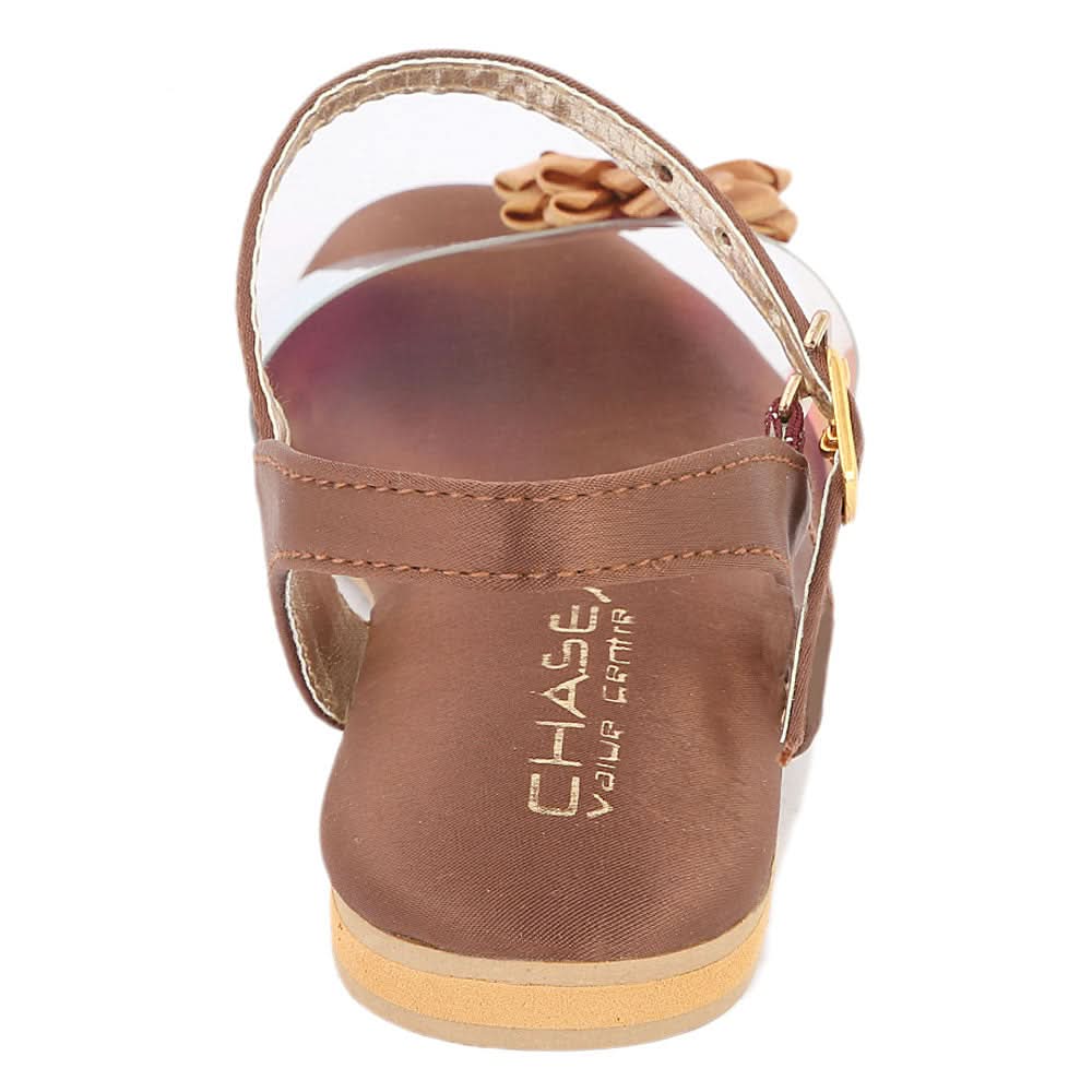 Girls Fancy Sandal (S-253) - Brown, Kids, Girls Sandals, Chase Value, Chase Value