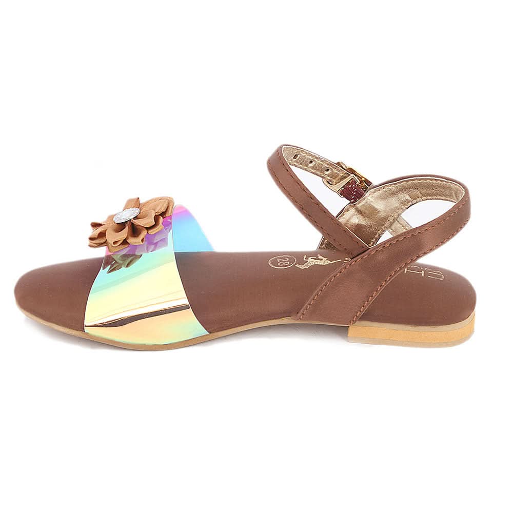 Girls Fancy Sandal (S-253) - Brown, Kids, Girls Sandals, Chase Value, Chase Value