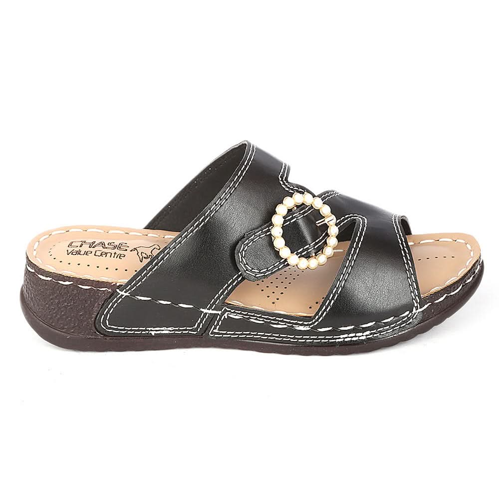 Women's Softy Slipper (S-31) - Black - test-store-for-chase-value