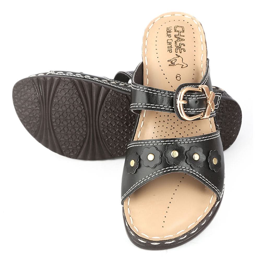 Women's Softy Slipper (S-32) - Black - test-store-for-chase-value