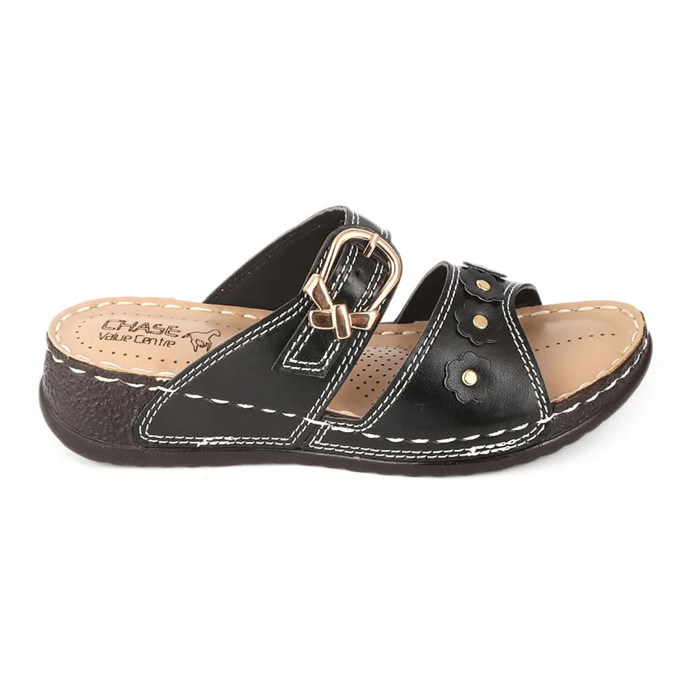 Women's Softy Slipper (S-32) - Black - test-store-for-chase-value