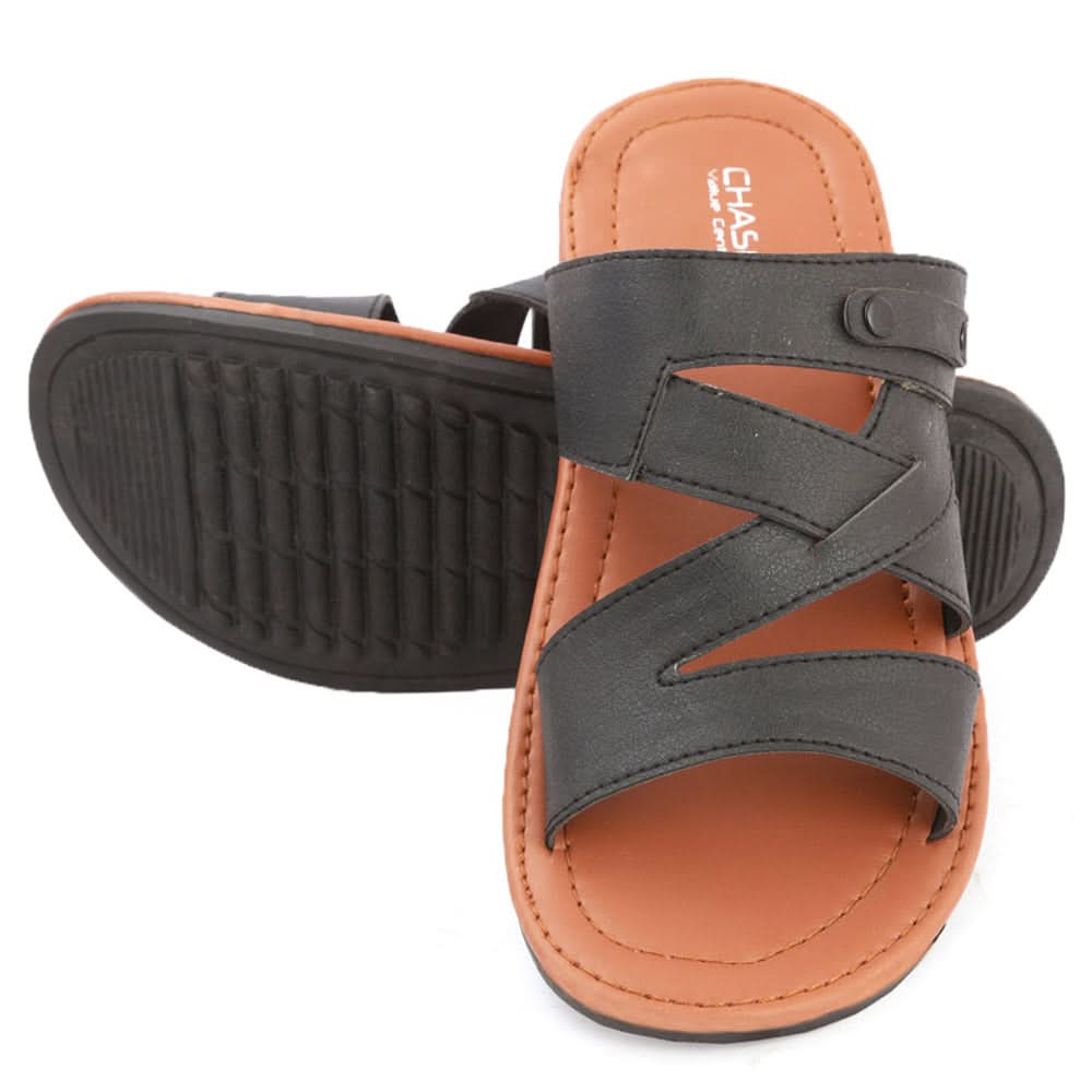 Men's Casual Slippers (S-7071) - Black, Men, Slippers, Chase Value, Chase Value