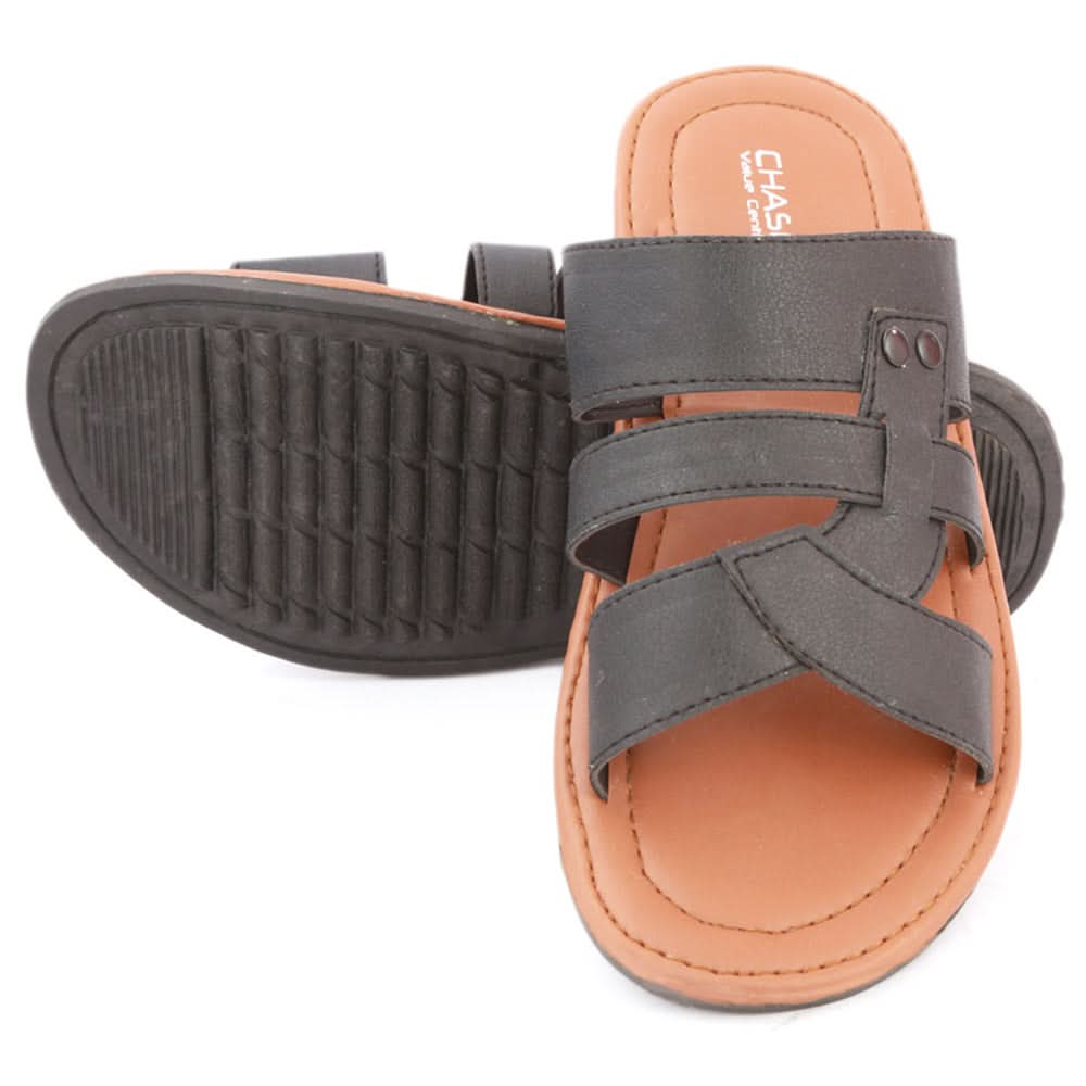 Men's Casual Slippers (S-7072) - Black, Men, Slippers, Chase Value, Chase Value