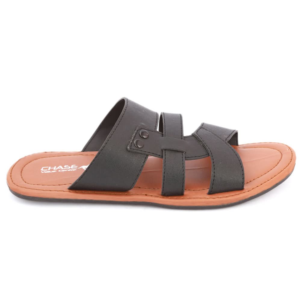 Men's Casual Slippers (S-7072) - Black, Men, Slippers, Chase Value, Chase Value