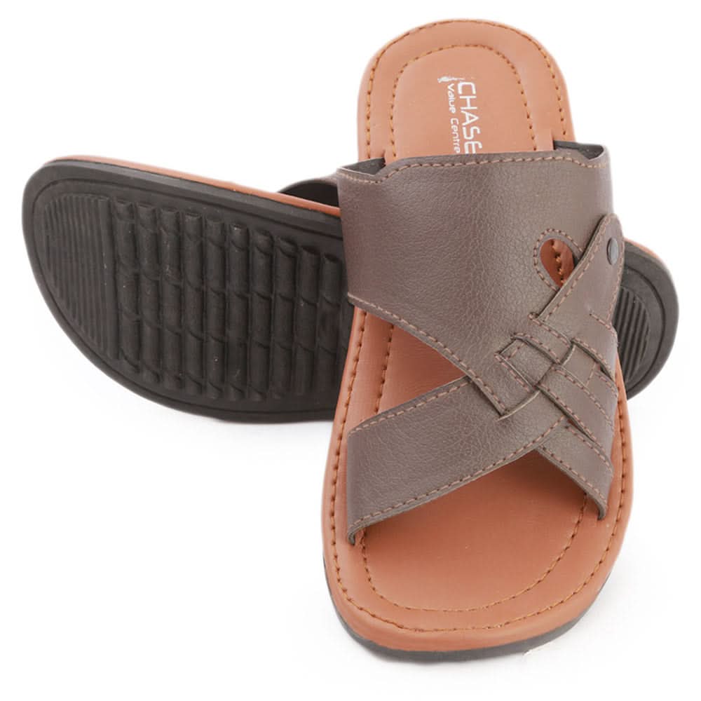 Men's Casual Slippers (S-7073) - Brown, Men, Slippers, Chase Value, Chase Value