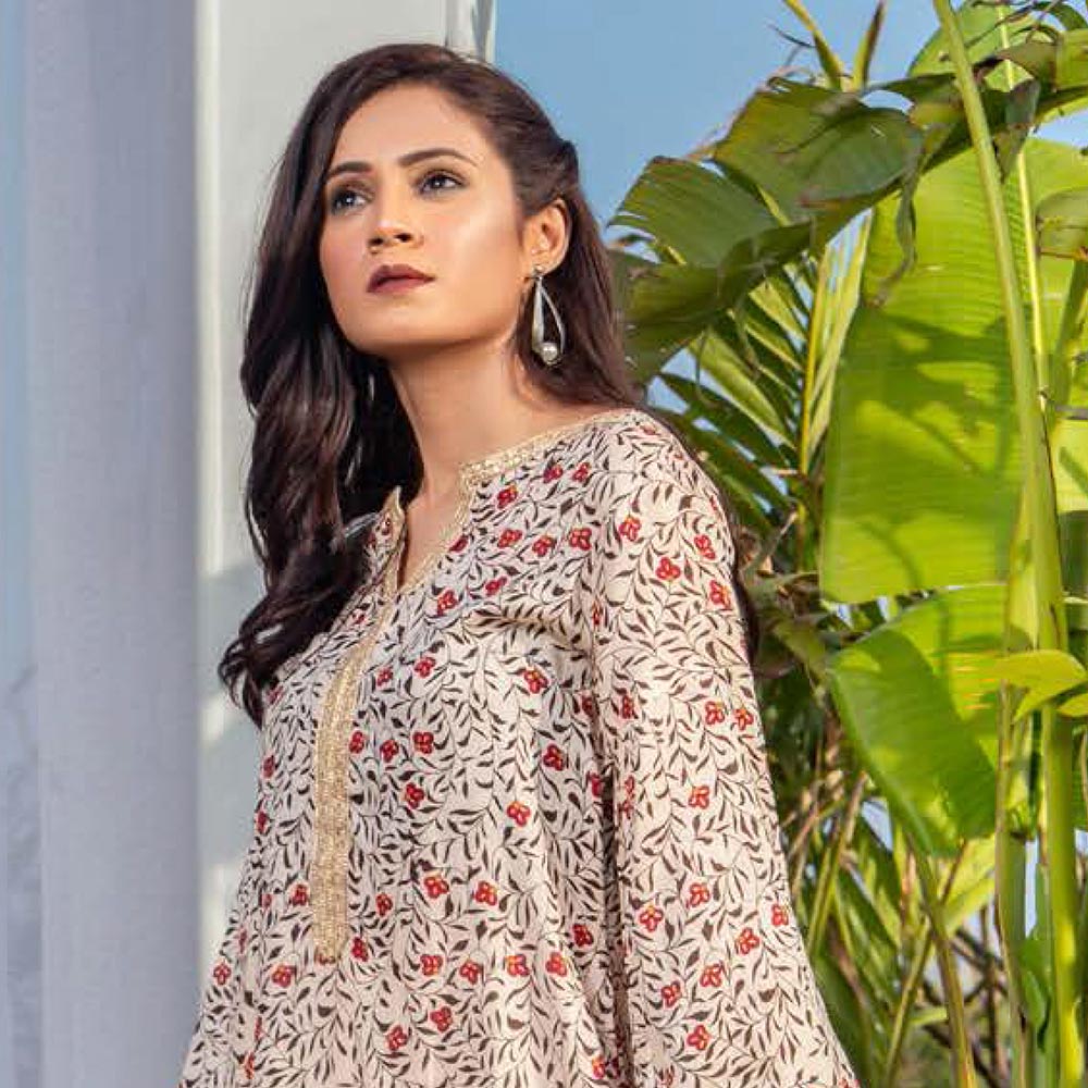 Three Star Printed Lawn 3 Pcs Un-Stitched Suit Vol 3 - 10-A, Women, 3Pcs Shalwar Suit, Al-Dawood Textiles, Chase Value