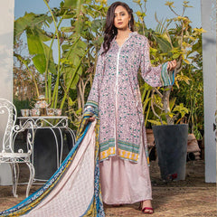 Three Star Printed Lawn 3 Pcs Un-Stitched Suit Vol 3 - 10-B, Women, 3Pcs Shalwar Suit, Al-Dawood Textiles, Chase Value