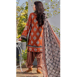 Three Star Printed Lawn 3 Pcs Un-Stitched Suit Vol 3 - 2-B, Women, 3Pcs Shalwar Suit, Al-Dawood Textiles, Chase Value