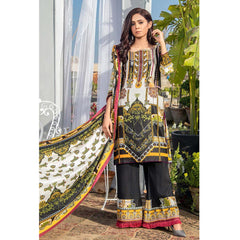 Three Star Printed Lawn 3 Pcs Un-Stitched Suit Vol 3 - 3-A, Women, 3Pcs Shalwar Suit, Al-Dawood Textiles, Chase Value