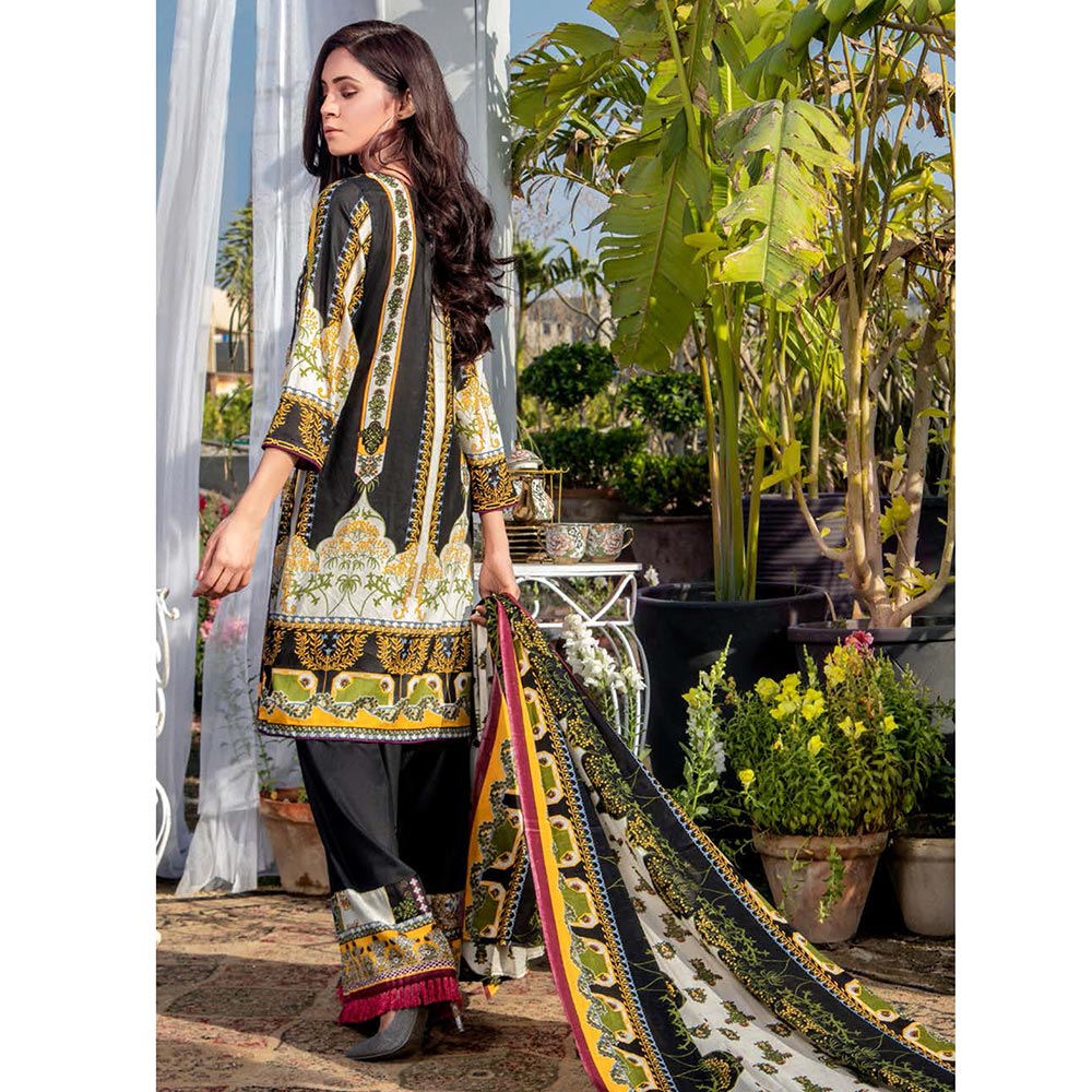 Three Star Printed Lawn 3 Pcs Un-Stitched Suit Vol 3 - 3-A, Women, 3Pcs Shalwar Suit, Al-Dawood Textiles, Chase Value