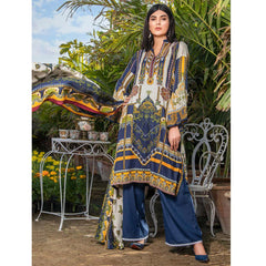 Three Star Printed Lawn 3 Pcs Un-Stitched Suit Vol 3 - 3-B, Women, 3Pcs Shalwar Suit, Al-Dawood Textiles, Chase Value