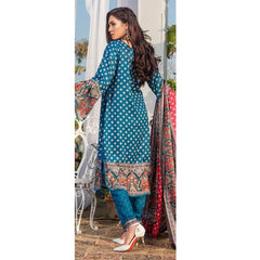 Three Star Printed Lawn 3 Pcs Un-Stitched Suit Vol 3 - 4-A, Women, 3Pcs Shalwar Suit, Al-Dawood Textiles, Chase Value