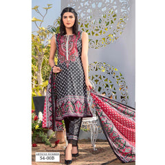 Three Star Printed Lawn 3 Pcs Un-Stitched Suit Vol 3 - 4-B, Women, 3Pcs Shalwar Suit, Al-Dawood Textiles, Chase Value