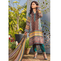 Three Star Printed Lawn 3 Pcs Un-Stitched Suit Vol 3 - 5-A, Women, 3Pcs Shalwar Suit, Al Dawood Textiles, Chase Value
